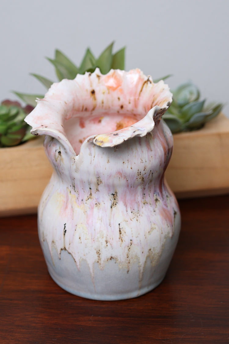 Floral Edge Vase- Pink Blossom Floral Vase