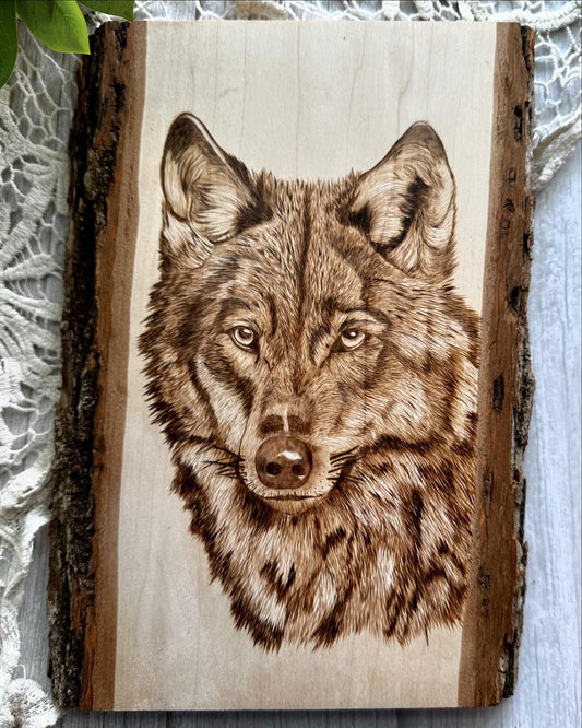 Wolf Wood Burning