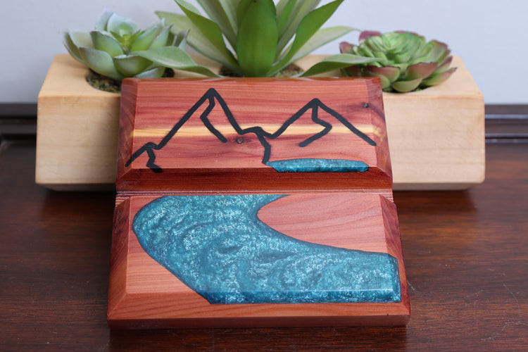 Wood & Resin River Device Holder