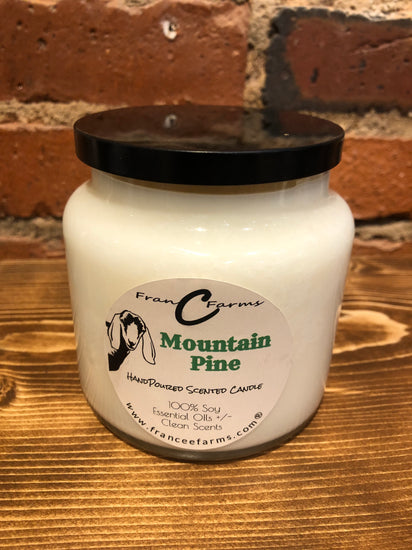 100% Soy Wax Candle- Large Mountain Pine-Francee Farm