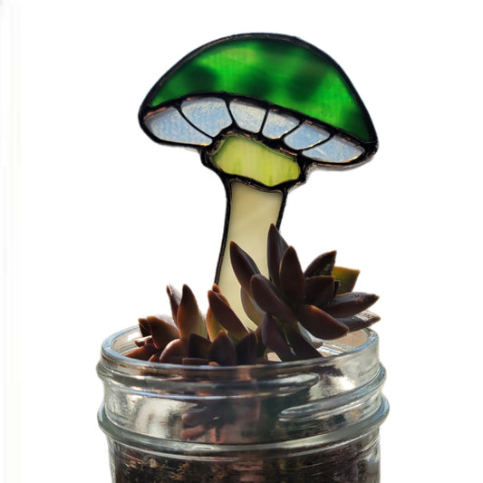 Stained Glass Mushroom Plant Stake