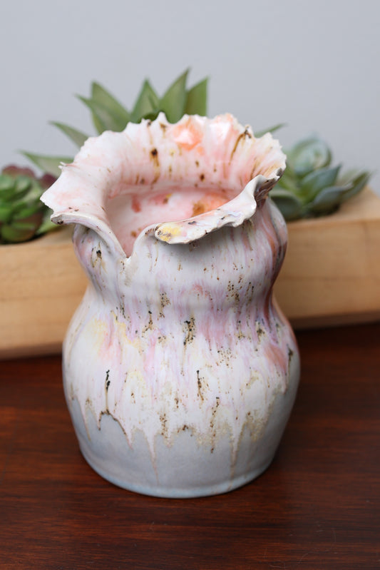 Floral Edge Vase- Pink Blossom Floral Vase