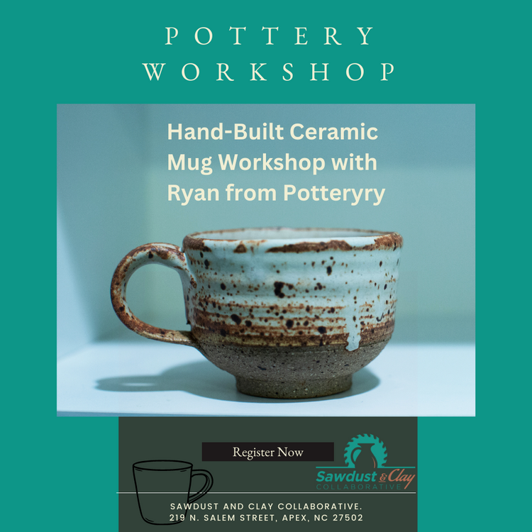 Hand Build Ceramic Mug Workshop- Saturday,  October 7th 10am-12pm