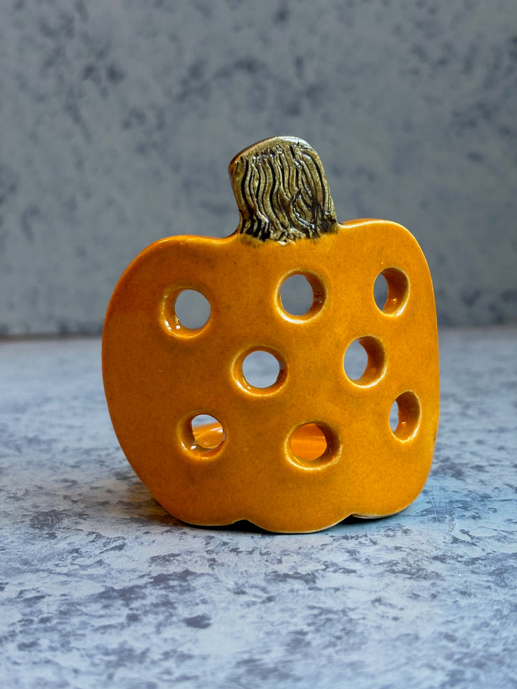 Ceramic Pumpkin Tea Light Holder