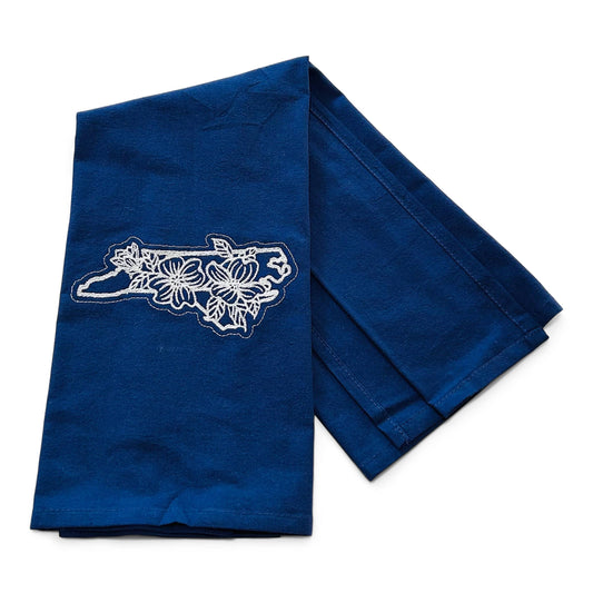 Towel - NC State with Dogwood Design on Navy