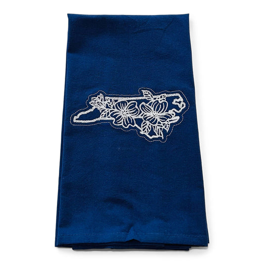 Towel - NC State with Dogwood Design on Navy