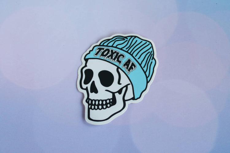 STICKER // Toxic AF Skull Sticker