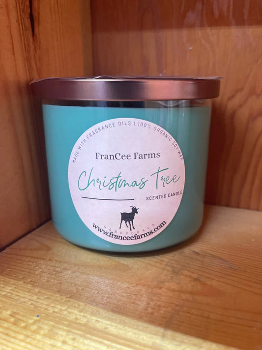 Holiday 100% Soy Wax 3-wick Candles from Francee Farms