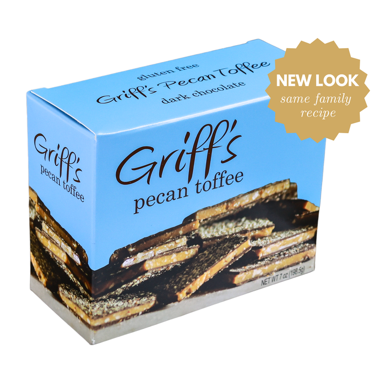 Griff's Pecan Toffee - 7oz Dark Chocolate Toffee