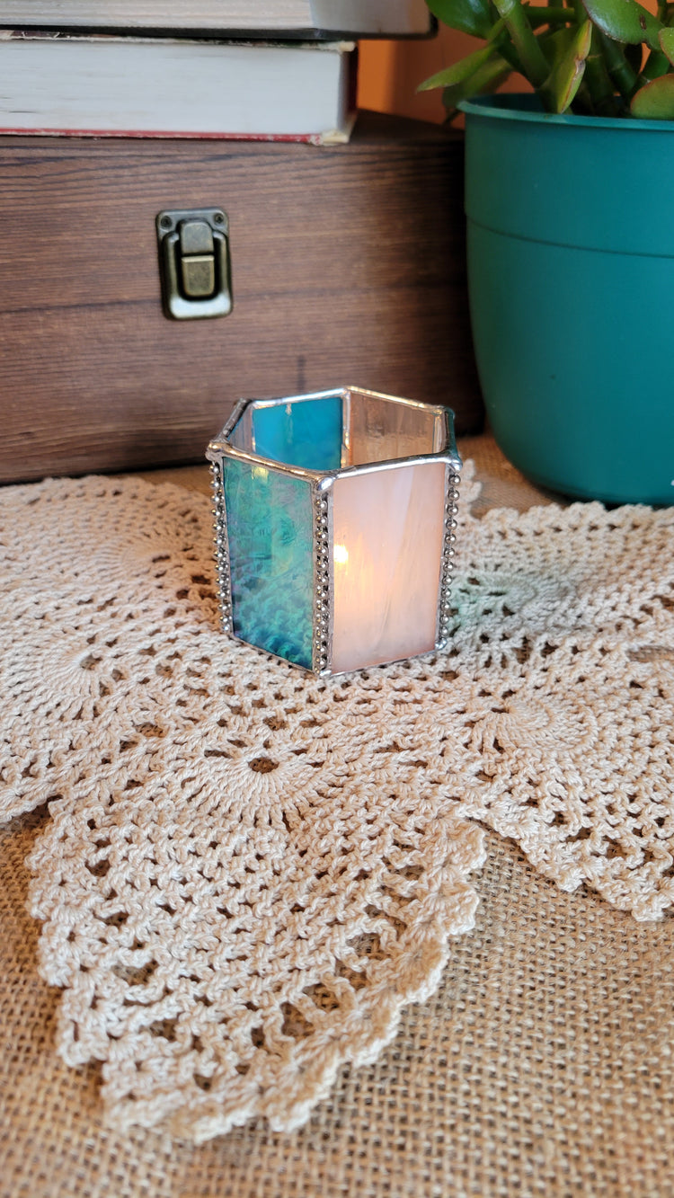 Handmade Stained Glass Candle Holder