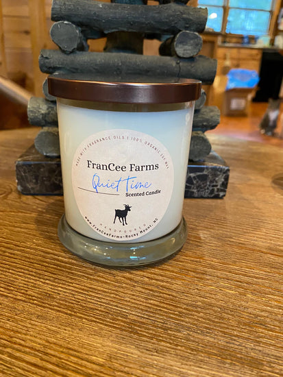 100% Pure Soy Wax Candle-Quiet Time-Francee Farms