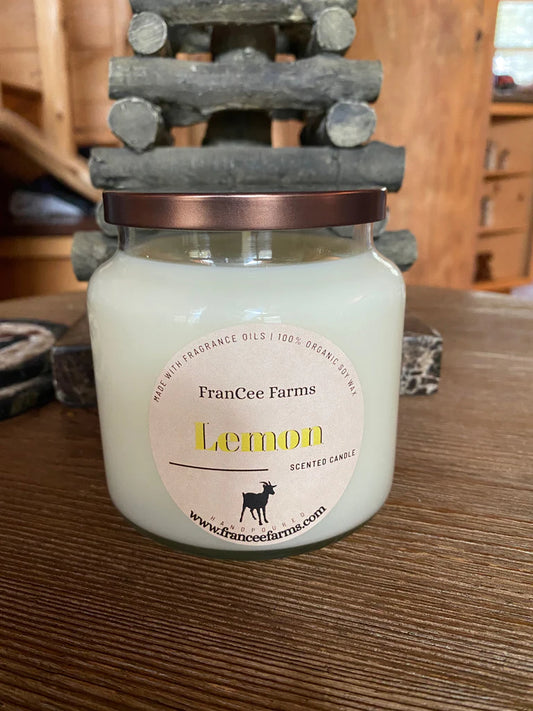 100% Soy Wax Candle- Large Lemon-Francee Farm