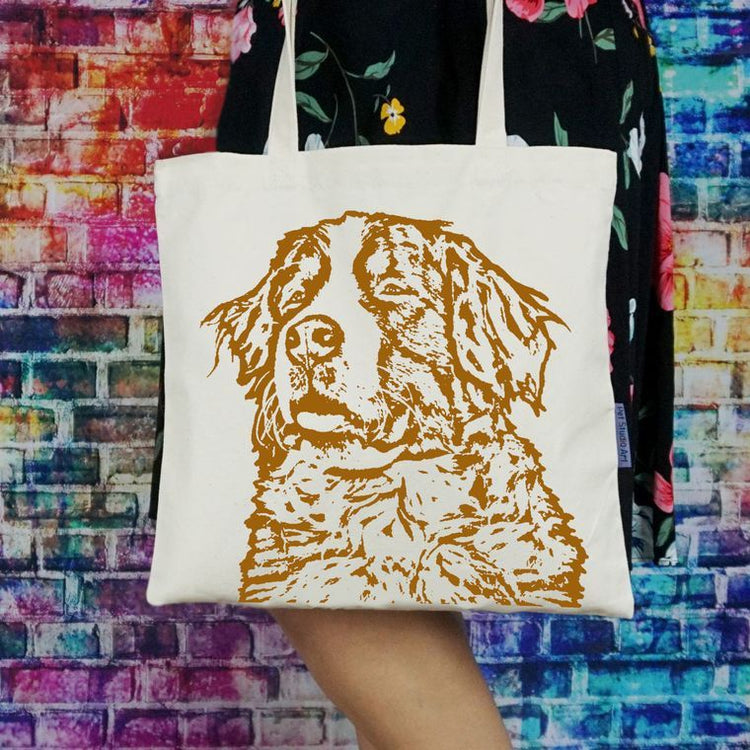 Bernese Mountain Dog Tote Bag (Cosmo)