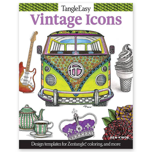 Coloring Book - TangleEasy Vintage Icons