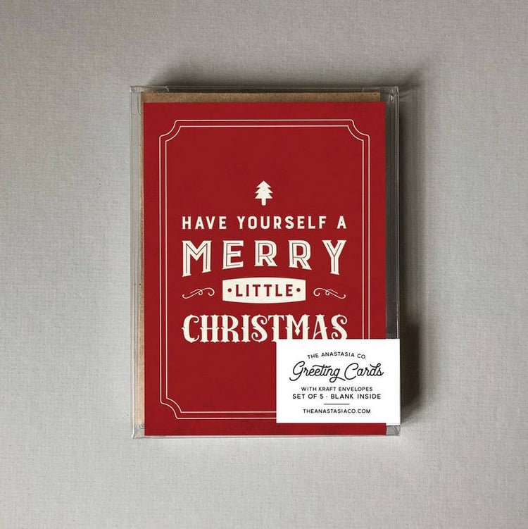 Merry Little Christmas Card - BOX SET of 5